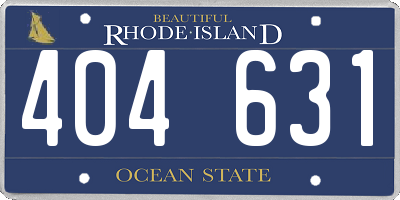 RI license plate 404631