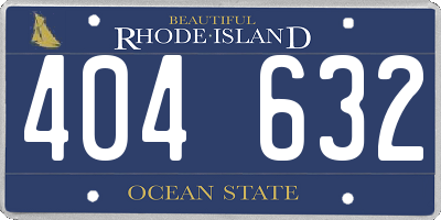 RI license plate 404632