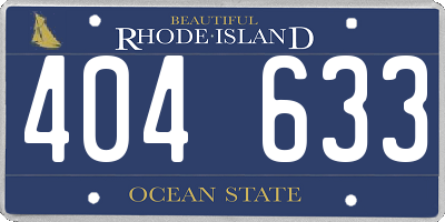 RI license plate 404633