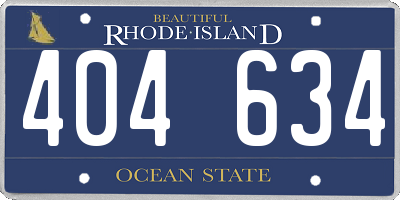 RI license plate 404634