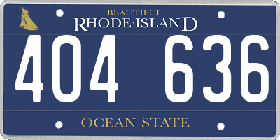 RI license plate 404636