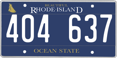 RI license plate 404637