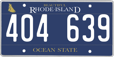 RI license plate 404639