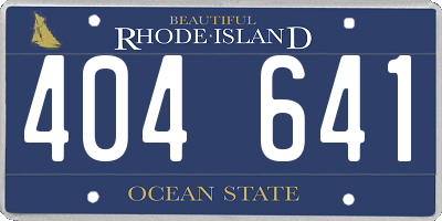RI license plate 404641