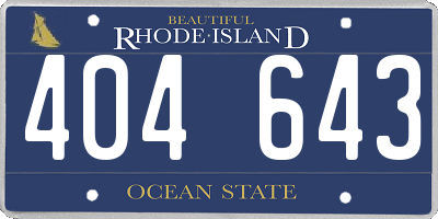 RI license plate 404643