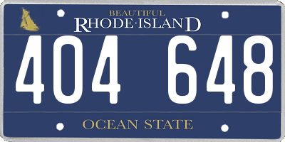 RI license plate 404648