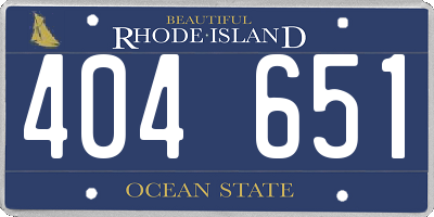 RI license plate 404651
