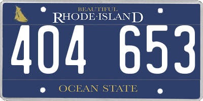 RI license plate 404653