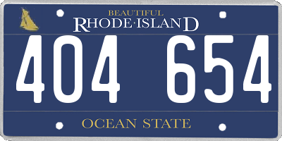 RI license plate 404654