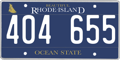 RI license plate 404655