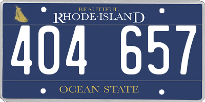 RI license plate 404657