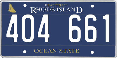 RI license plate 404661