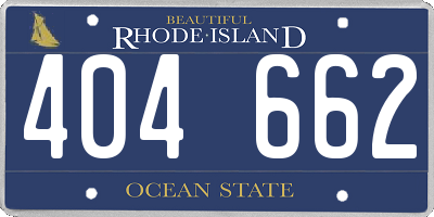 RI license plate 404662