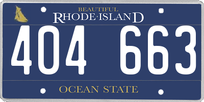 RI license plate 404663