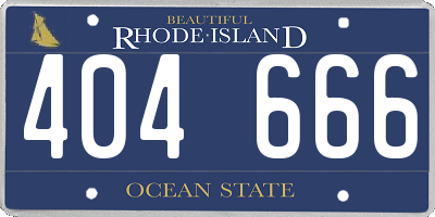 RI license plate 404666