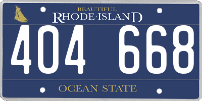 RI license plate 404668