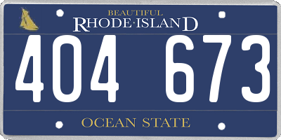 RI license plate 404673