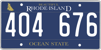 RI license plate 404676