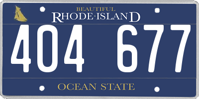 RI license plate 404677