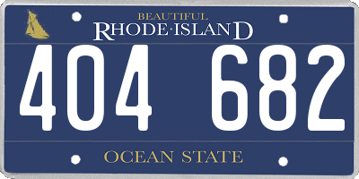 RI license plate 404682