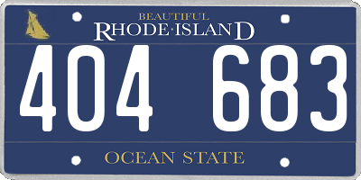 RI license plate 404683
