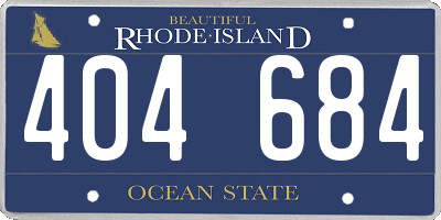 RI license plate 404684