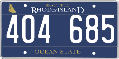 RI license plate 404685