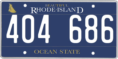 RI license plate 404686