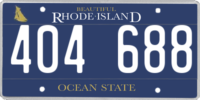 RI license plate 404688