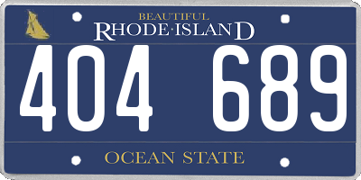 RI license plate 404689