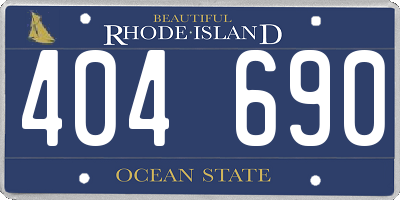 RI license plate 404690