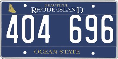 RI license plate 404696