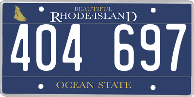 RI license plate 404697