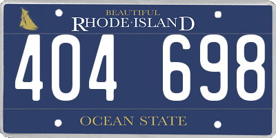 RI license plate 404698