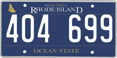 RI license plate 404699