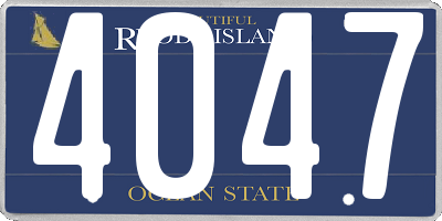 RI license plate 4047