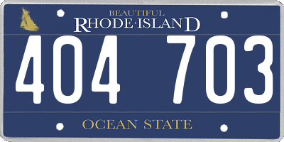 RI license plate 404703
