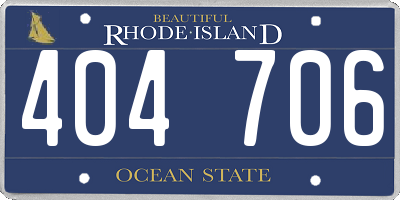 RI license plate 404706