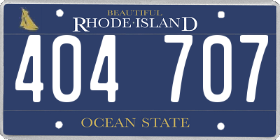 RI license plate 404707