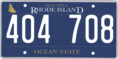 RI license plate 404708