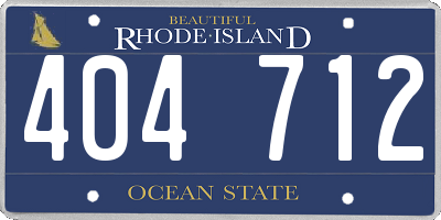 RI license plate 404712