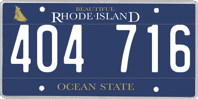 RI license plate 404716
