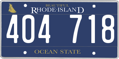 RI license plate 404718