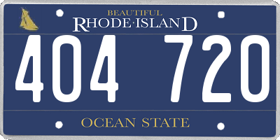 RI license plate 404720