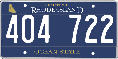 RI license plate 404722