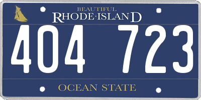 RI license plate 404723