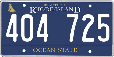 RI license plate 404725