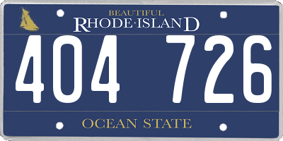 RI license plate 404726