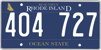 RI license plate 404727