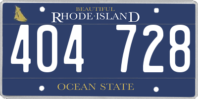 RI license plate 404728